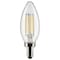 Satco 4 Watt B11 LED Lamp, Clear, Candelabra Base, 90 CRI, 3500K, 120 Volts S21266 - alternate 1